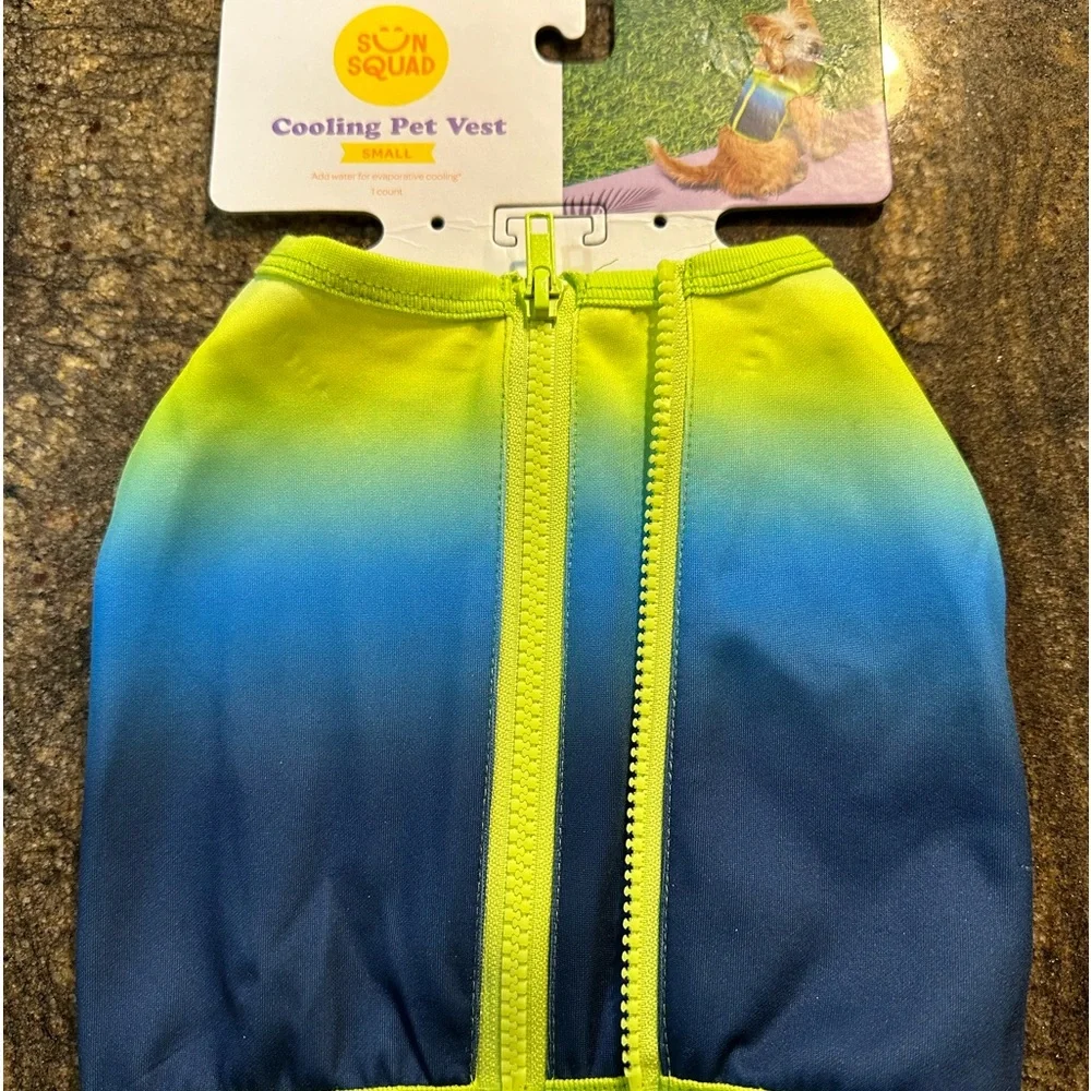 Sun Squad Pet Cooling Vest, Zipper Front, Ombre‎ small, medium & large